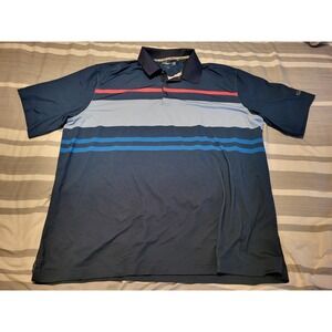Walter Hagen 11 Majors Polo‎ Shirt Men's XXL Blue Gradient Performance Golf